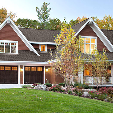 Harvest Red Scallop Siding Home 